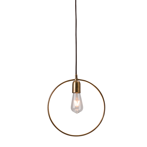 BCS8-OB Brass Cord Suspension with Hoop Old Brass