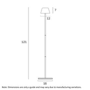 Briana 3w CCT Rechargeable French White Floor Lamp