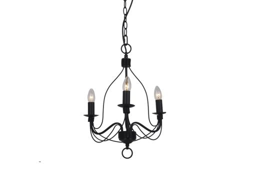 Candice 3lt Traditional French Candelabra Black