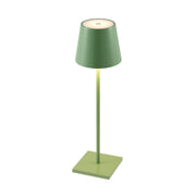 Clio 3w 3000K LED Rechargeable Green Satin Table Lamp