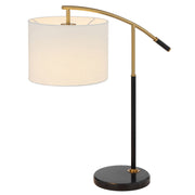 Cruz Table Lamp Black Marble, Gold and Ivory