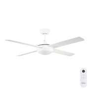 Eco Silent Deluxe 52 DC Smart Ceiling Fan White with LED Light