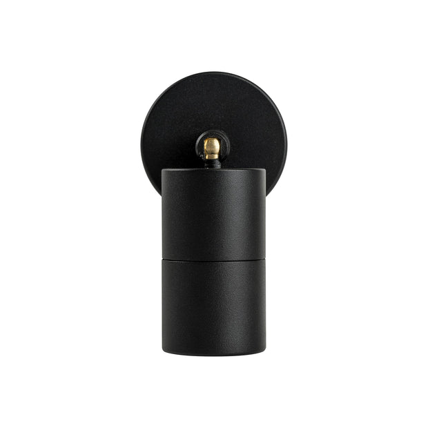 Mini Tivah 12v Single Adjustable Wall Pillar Light Black with 3w LED MR11