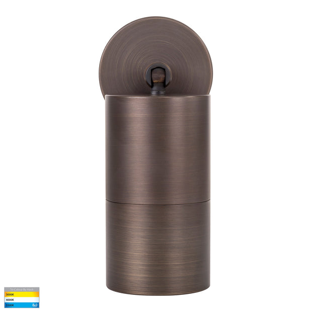 HV1297GU10T Tivah Single Adjustable Wall Pillar Light Antique Brass