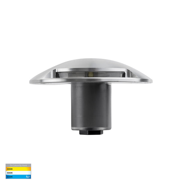 Dome 12V 2 x 3w CCT LED IP65 Two Way Deck Light Silver