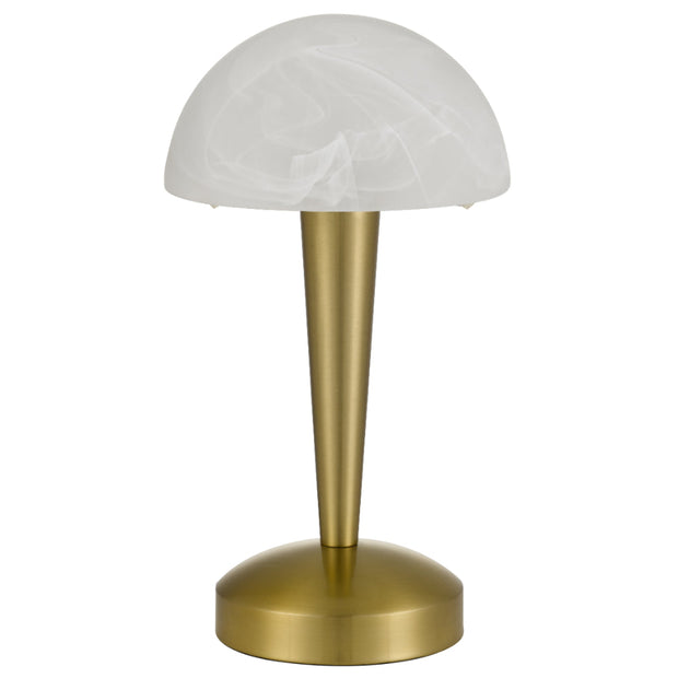 Mandel 5w 3000K E14 Touch Lamp Antique Gold and Alabaster