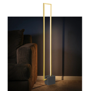Modric 24w 3000K Dimmable LED Gold with Black Base Floor Lamp