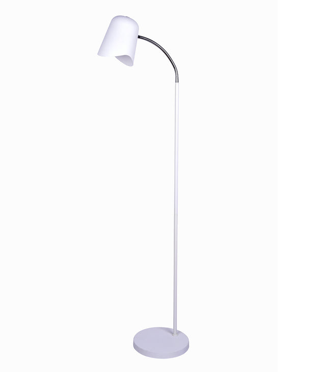 Pastel E27 Floor Lamp with Wave Edge White