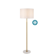 Placin Floor Lamp White and Antique Gold