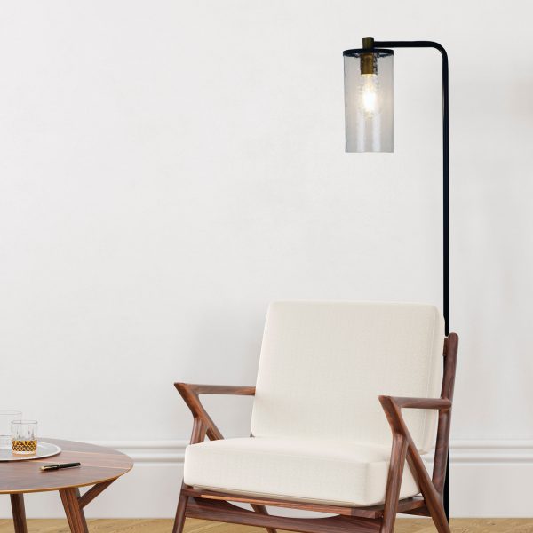Raymont Floor Lamp Black and Clear