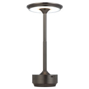Zico 3w CCT LED Rechargeable Gun Metal Table Lamp