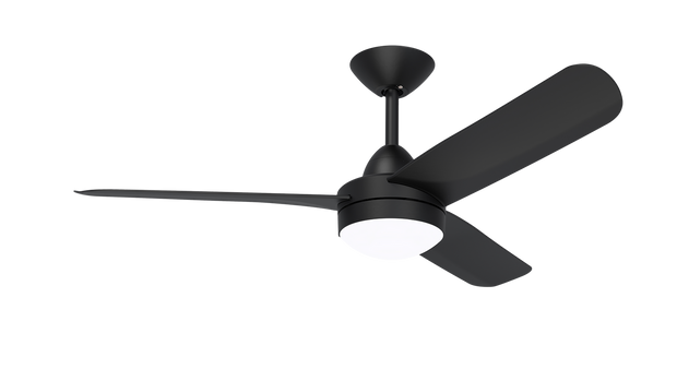 X-Over DC 48 Inch Ceiling Fan 3 Blades Matt Black with LED