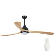 Sanctuary 52 DC Ceiling Fan Black with Natural and LED Light
