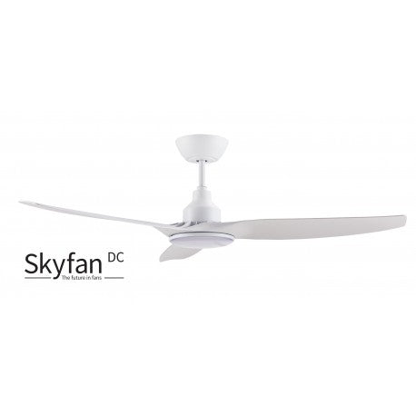 Skyfan DC 52Inch Double Insulated Ceiling Fan White with Light