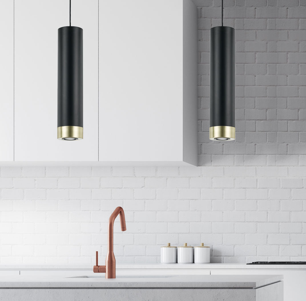 Led cylinder store pendant lights