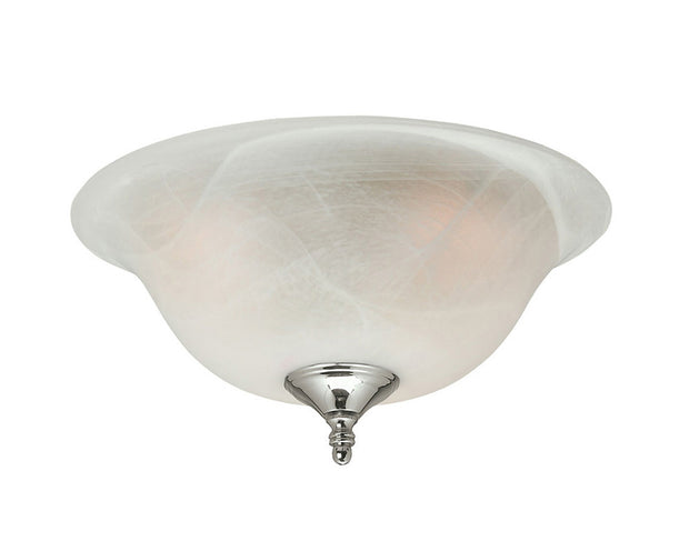 Swirled Marble Bowl Light Kit to suit Hunter fan WHITE (Inludes all colour finials)