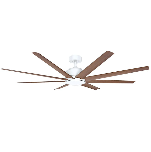Titanic 72 DC Ceiling Fan White with Mahogany Blades