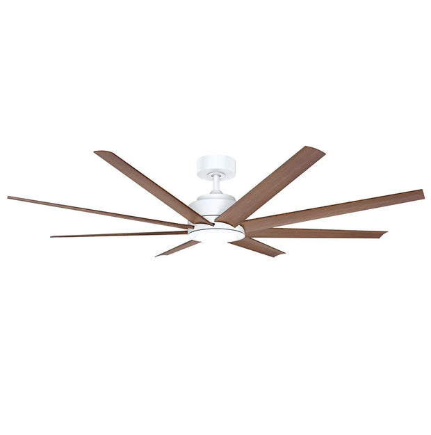 Titanic 72 DC Ceiling Fan LED White with Mahogany Blades