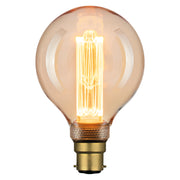 4W 1800K LED Vintage Amber Glass BC/B22 G95 Globe