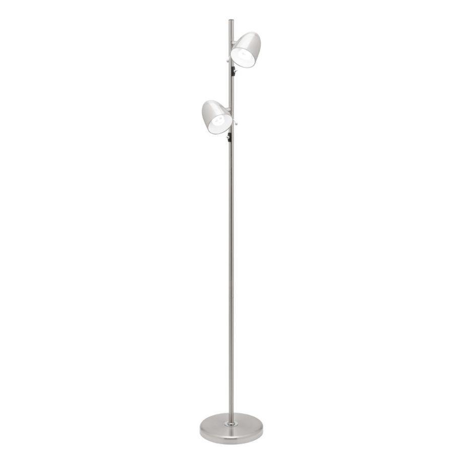 Led chrome store floor lamp