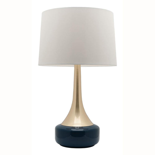 Galleria Table Lamp Brass and Navy - Lighting Superstore