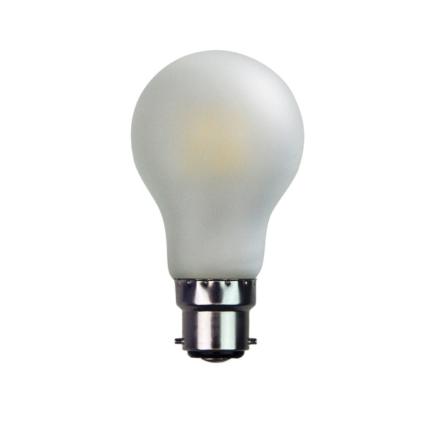 6w B22 (BC) Warm White LED Frosted A60 Dimmable Globe