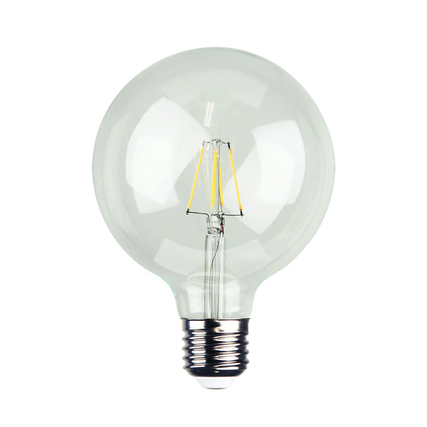 4w E27 (ES) Warm White LED Dimmable G95 Filament Globe