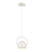 Bella Pendant Light White with Gold Inside - Lighting Superstore