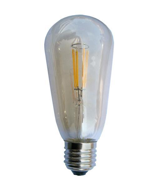 4w Edison Screw (ES) Amber Glass Carbon Filament LED Pear Warm White - Lighting Superstore