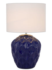 Diaz Ceramic Table Lamp Blue/White
