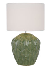 Diaz Ceramic Table Lamp Green/White