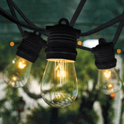 10m Black Festoon String Lights 10 Bulb (12 Incandescent Globes Inc.) - Lighting Superstore