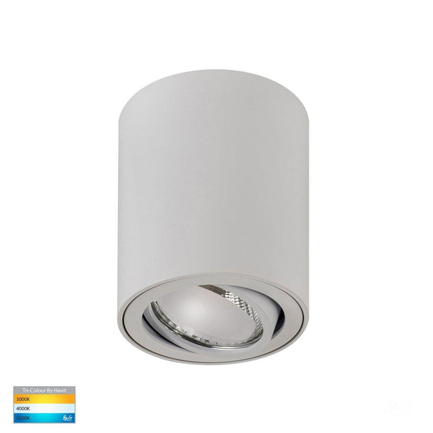HV5812T-WHT - Nella 7w LED White Adjustable Surface Mounted Downlight - Lighting Superstore