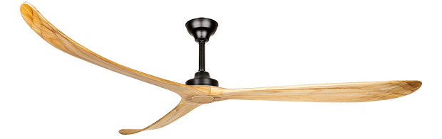 Kirra 100 DC Ceiling Fan Black and Natural - Lighting Superstore