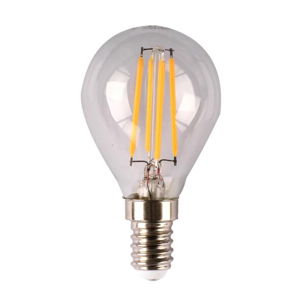 4w Dimmable Small Edison Screw (SES) LED Warm White Fancy Round Clear Filament