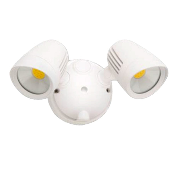 Cicero Twin Head LED Security Light In White