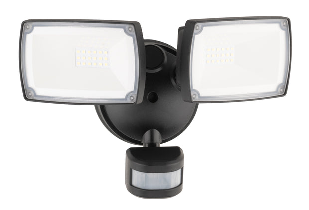 Onyx 2 x 15w Daylight LED Twin IP54 Flood Light w Sensor