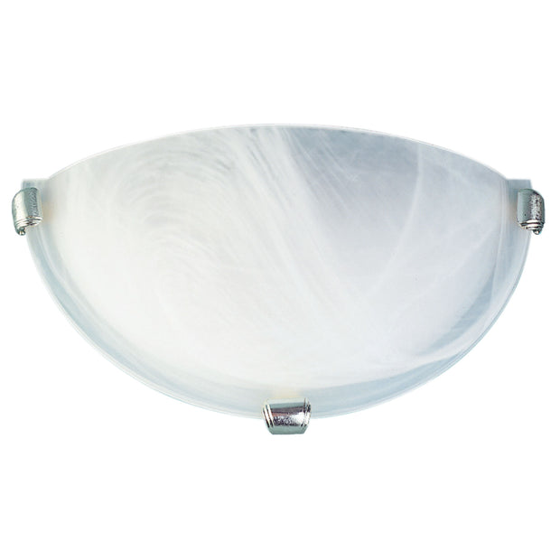 Remo 30cm Wall Sconce Alabaster and Chrome Brushed Chrome