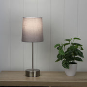 Lancet Touch Lamp With Grey Shade Grey