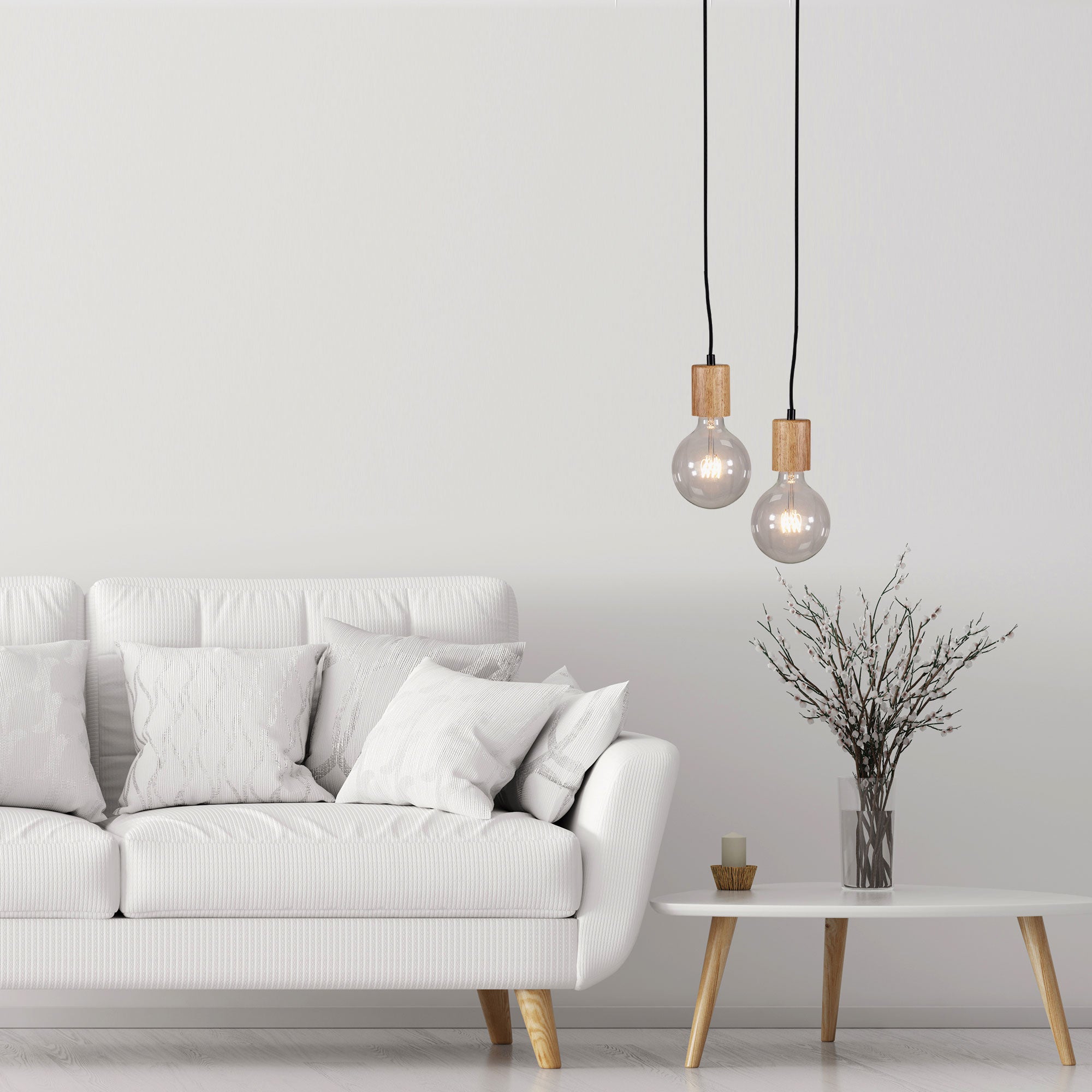 Pendant light wall deals plug