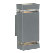 Roland Exterior Up/Down Wall Light Silver - Lighting Superstore