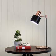 Ari Desk Lamp Black With Copper Head Black