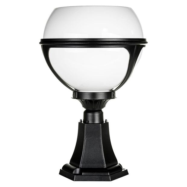 Decorative Commercial Pillar Light - Black - Warm White - SOLAR