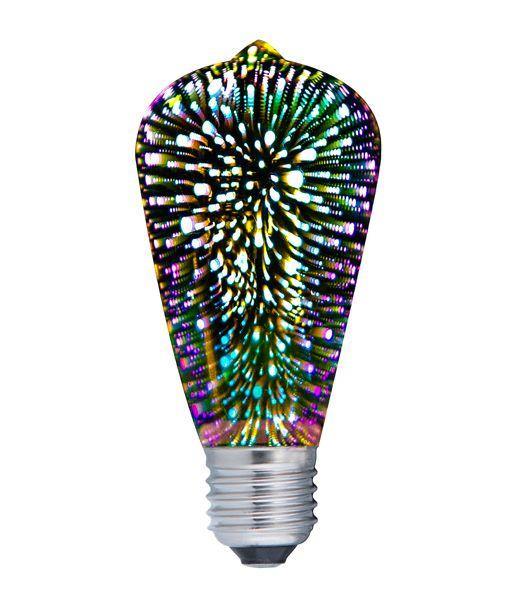 4w Edison Screw (ES) Spectra LED Pear Firework Effect - Lighting Superstore
