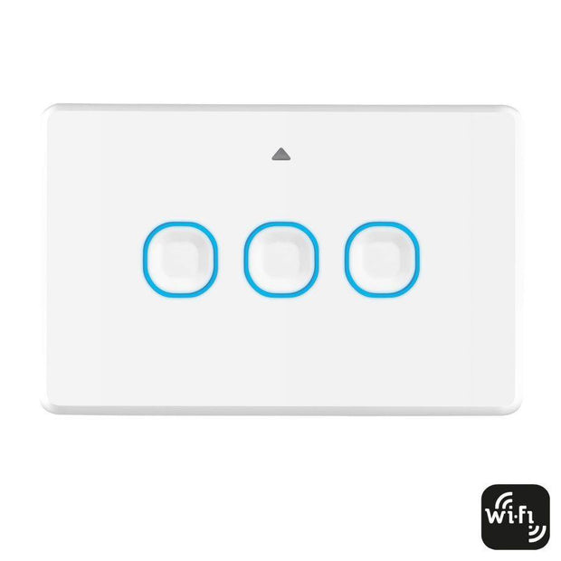 Smart 3 Gang Wall Switch White - Lighting Superstore