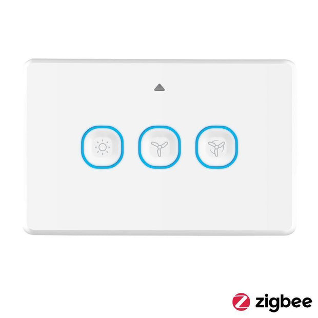 Smart Zigbee 1 Gang Wall Switch with Fan Controller White - Lighting Superstore