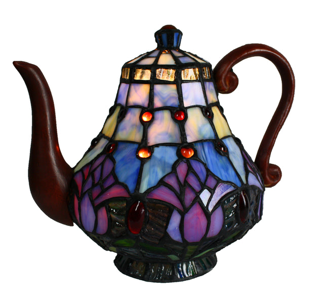 Blue and Purple Teapot Lamp T-252 TEAPOT