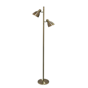 Torres 2 Light Adjustable Floor Lamp Antique Brass - Lighting Superstore