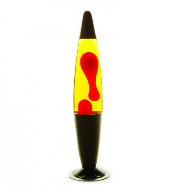 Black - Red/Yellow Peace Lava Lamp