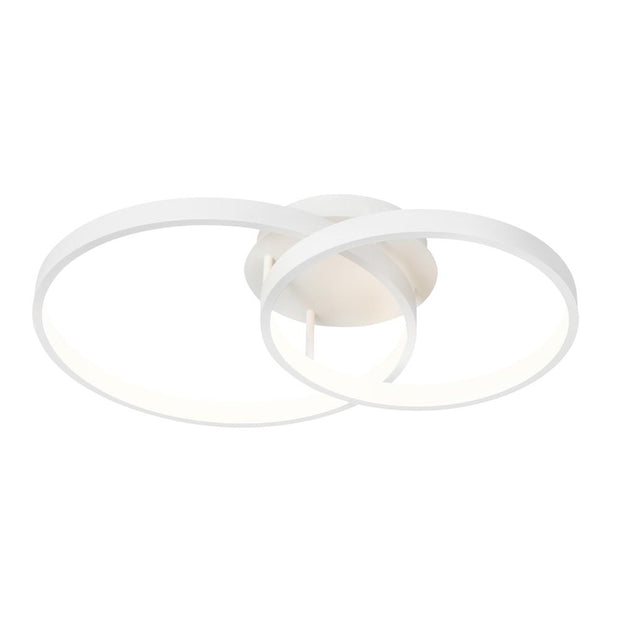 Zola 54w LED 2 Ring Close to Ceiling Light White